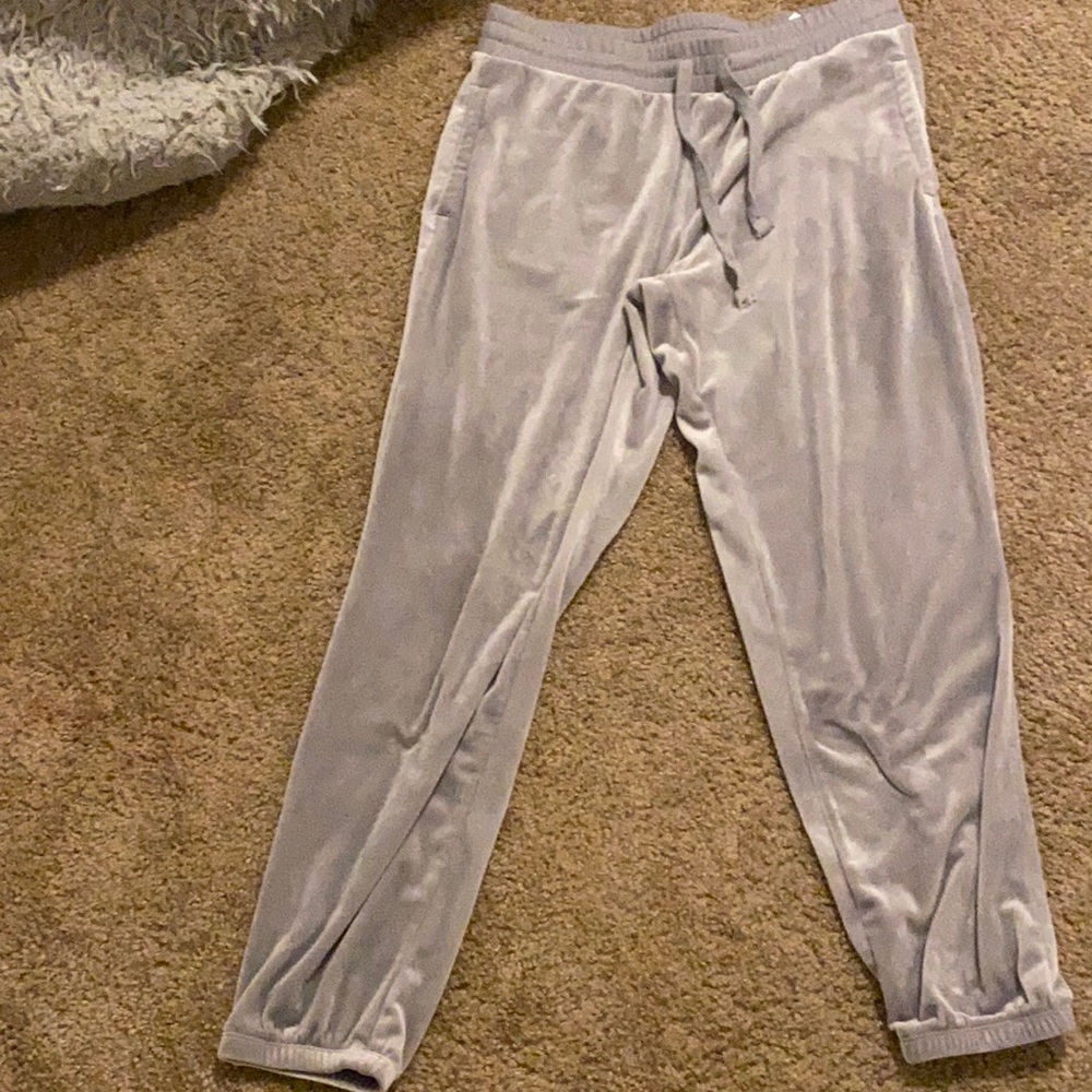 Grey old navy velvet pants